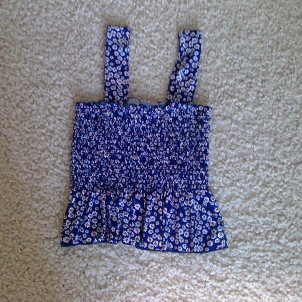 UO Demi Smocked Peplum Tank Top